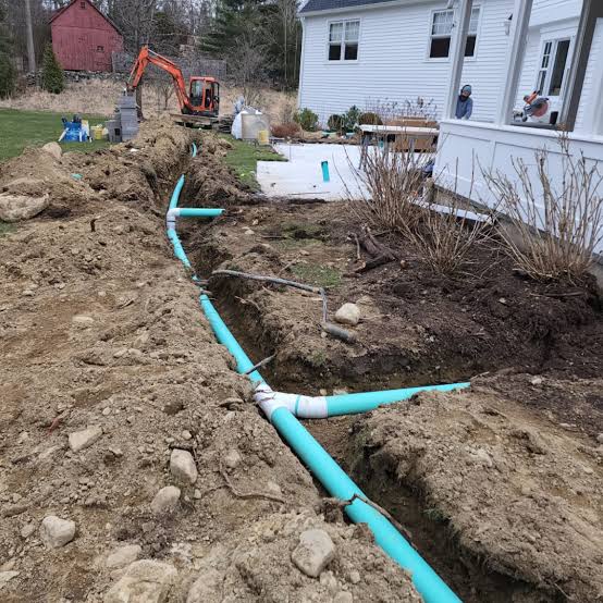 French drain installation in Darien CT
